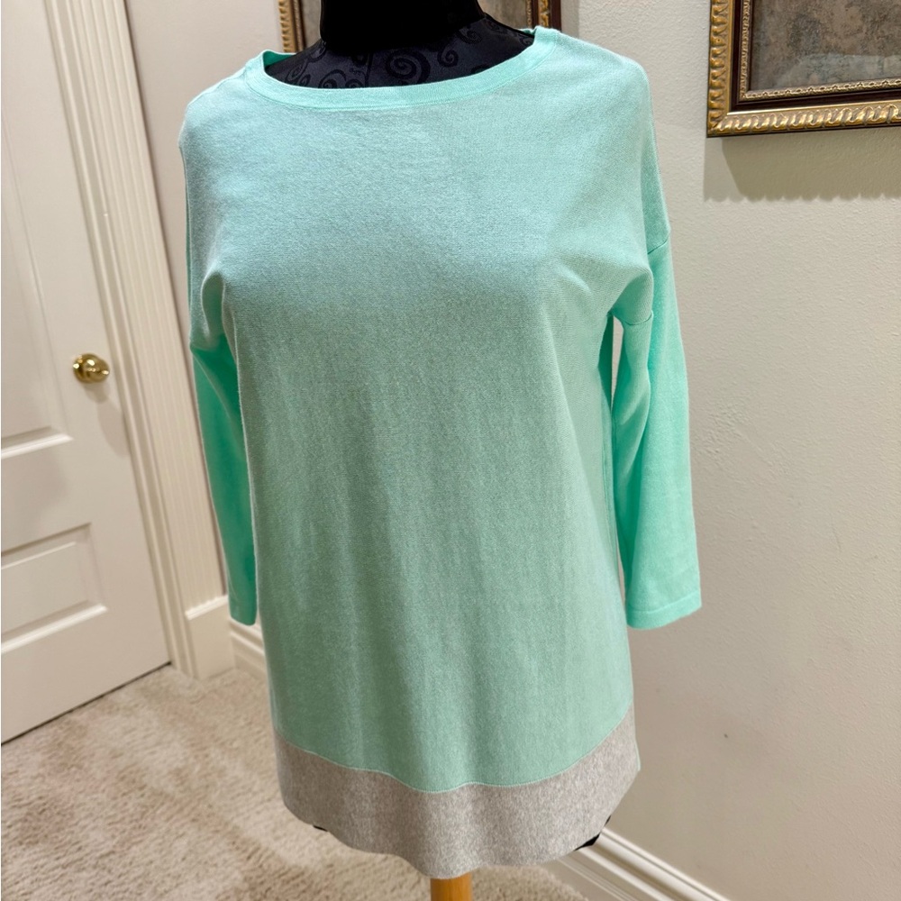 Lilly Pulitzer Mint & Gray sweater